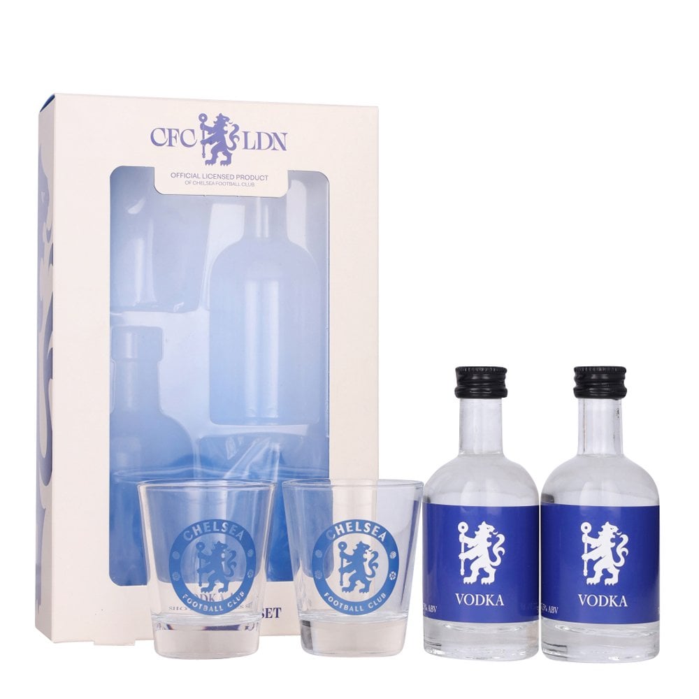 Chelsea FC Vodka - 2x5cl Miniature Gift Pack Chelsea FC Vodka - 2x5cl Miniature Gift Pack