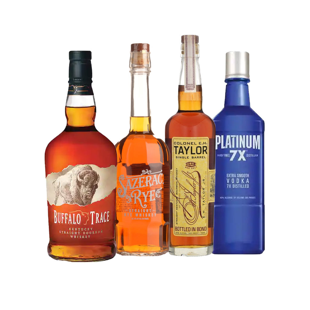 Colonel E.H Taylor Single Barrel, Sazerac Rye, Buffalo Trace Bourbon, Platinum 7X Vodka Special - World of Whiskey Sale Colonel E.H Taylor Single Barrel, Sazerac Rye, Buffalo Trace Bourbon, Platinum 7X Vodka Special - World of Whiskey Sale
