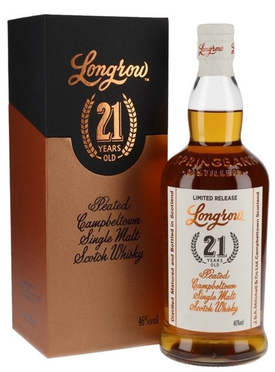 Longrow 21 Year Old Peated Campbeltown Single Malt Scotch Whisky 700ml Longrow 21 Year Old Peated Campbeltown Single Malt Scotch Whisky 700ml