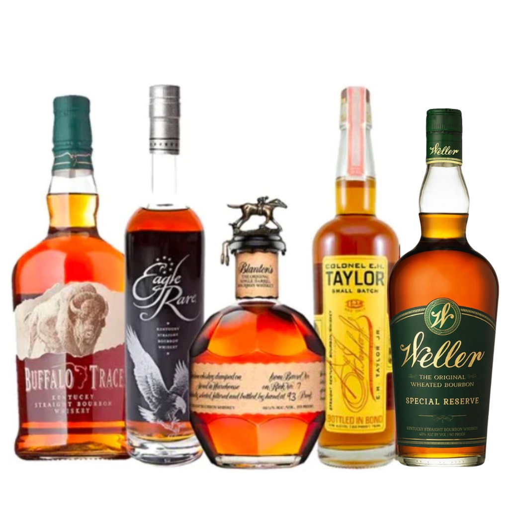 Blanton's, E.H. Taylor, Eagle Rare, Buffalo Trace, & Weller Special Reserve Value Bundle 750 mL Blanton's, E.H. Taylor, Eagle Rare, Buffalo Trace, & Weller Special Reserve Value Bundle 750 mL