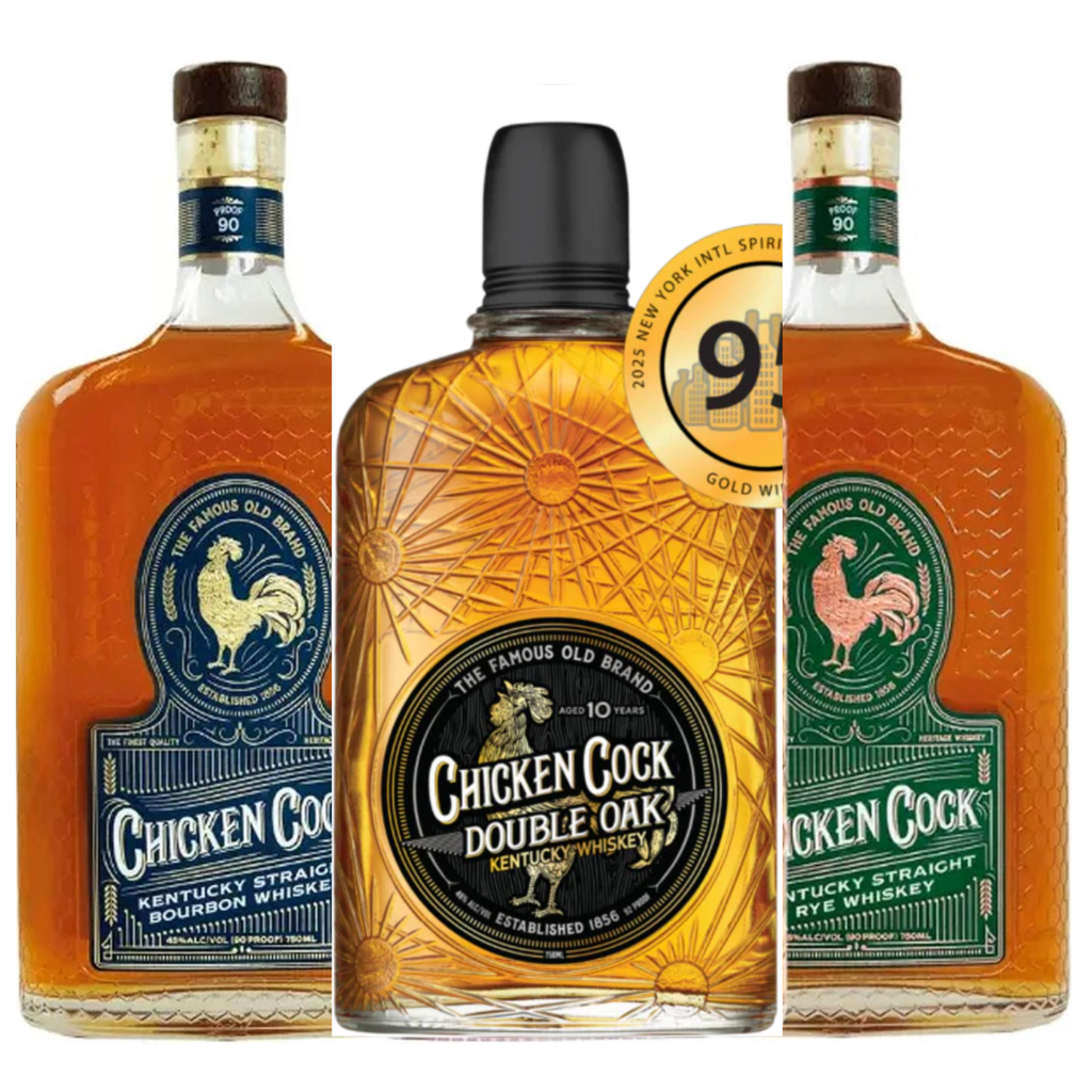 Chicken Cock Bourbon, 10 Year Double Oak, & Rye Value Whiskey 750 mL Chicken Cock Bourbon, 10 Year Double Oak, & Rye Value Whiskey 750 mL