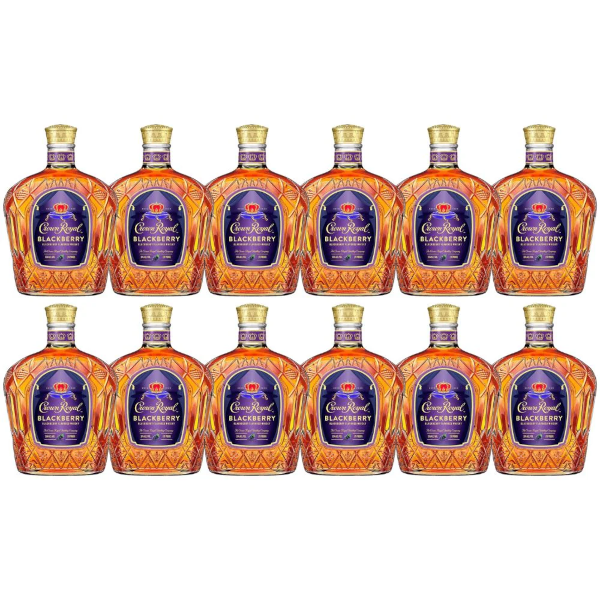 CROWN ROYAL BLACKBERRY CANADIAN WHISKY 12 PACK BUNDLE CROWN ROYAL BLACKBERRY CANADIAN WHISKY 12 PACK BUNDLE