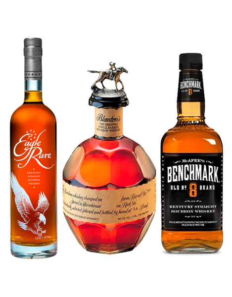 Eagle Rare 10 Year, Blanton's Single Barrel, Benchmark 8 Year Bourbon Bundle Eagle Rare 10 Year, Blanton's Single Barrel, Benchmark 8 Year Bourbon Bundle