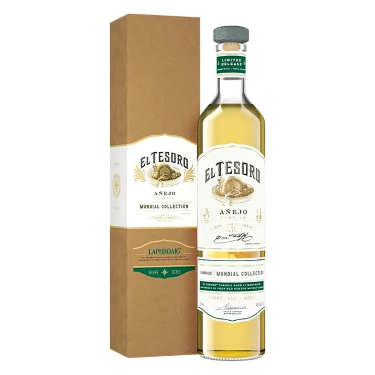 El Tesoro Mundial Laphroaig Anejo Tequila 750ml El Tesoro Mundial Laphroaig Anejo Tequila 750ml