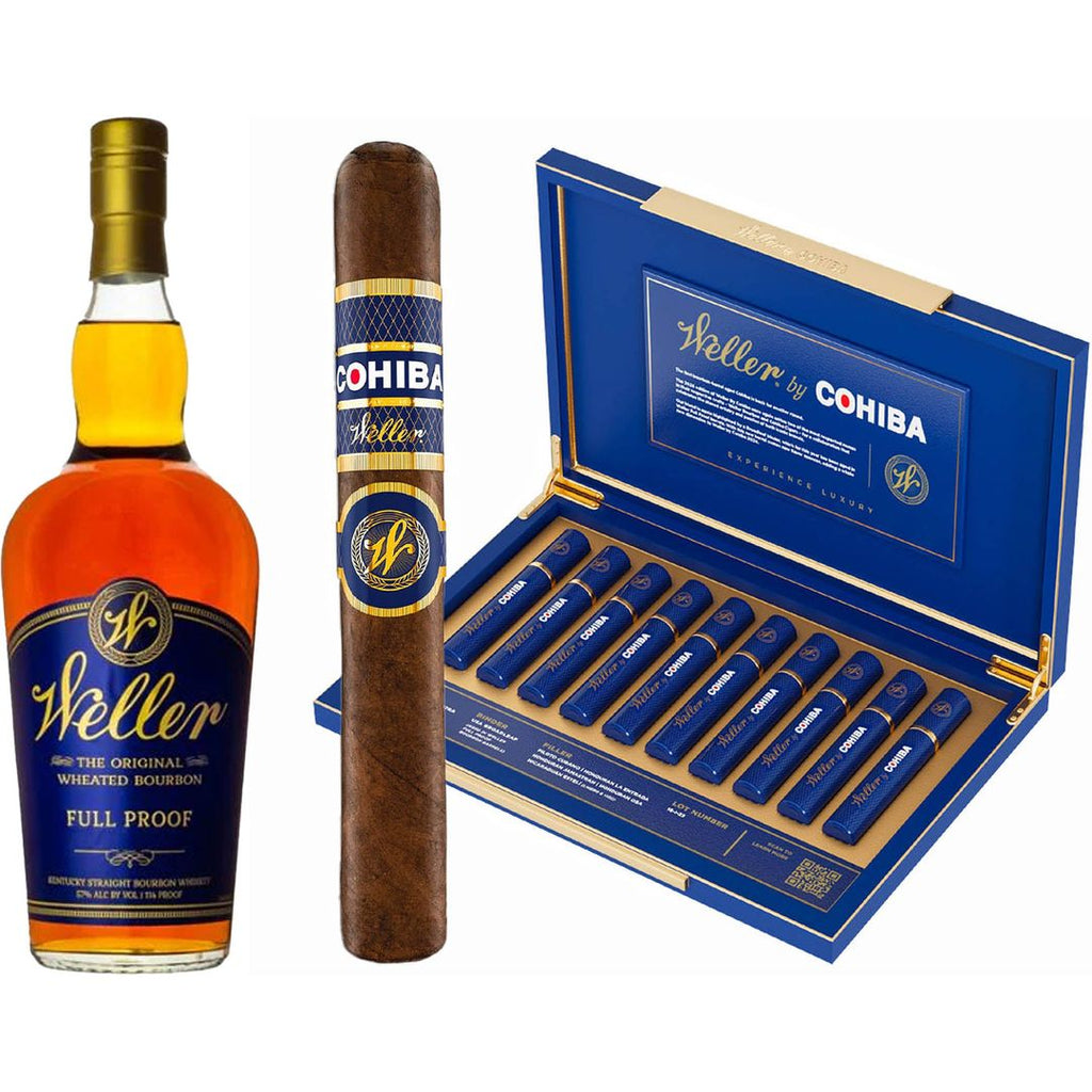 Weller Full Proof & Weller Cohiba Cigar Box of 10 Value Bundle Weller Full Proof & Weller Cohiba Cigar Box of 10 Value Bundle