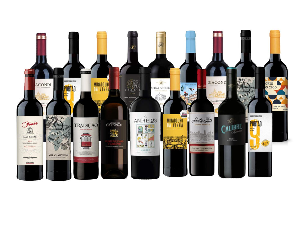18 Bottle Ultimate Sampler Wine Set - Red Wine, White Wine, Or Mixed (750 ml) 18 Bottle Ultimate Sampler Wine Set - Red Wine, White Wine, Or Mixed (750 ml)