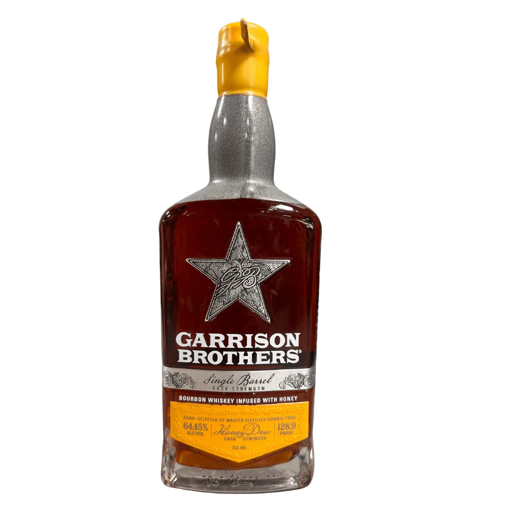 Garrison Brothers Honeydew Cask Strength 128.9 Proof Barrel HD106 Bourbon Whiskey Infused With Honey Garrison Brothers Honeydew Cask Strength 128.9 Proof Barrel HD106 Bourbon Whiskey Infused With Honey
