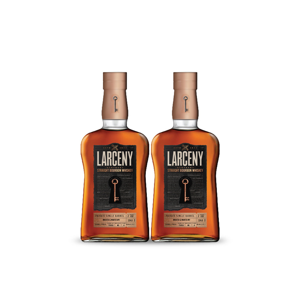 Larceny Barrel Proof Private Single Barrel | 7-Year Extra Rare 2025 Edition | TWO Bottle Bundle Larceny Barrel Proof Private Single Barrel | 7-Year Extra Rare 2025 Edition | TWO Bottle Bundle