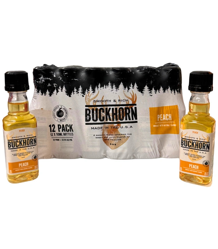 Buckhorn Peach Whiskey Shooters 12 x 50mL Buckhorn Peach Whiskey Shooters 12 x 50mL