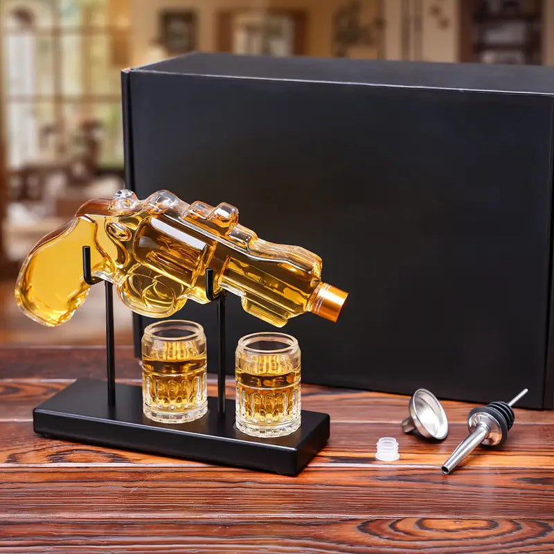Classic Revolver Whiskey Decanter Set Classic Revolver Whiskey Decanter Set