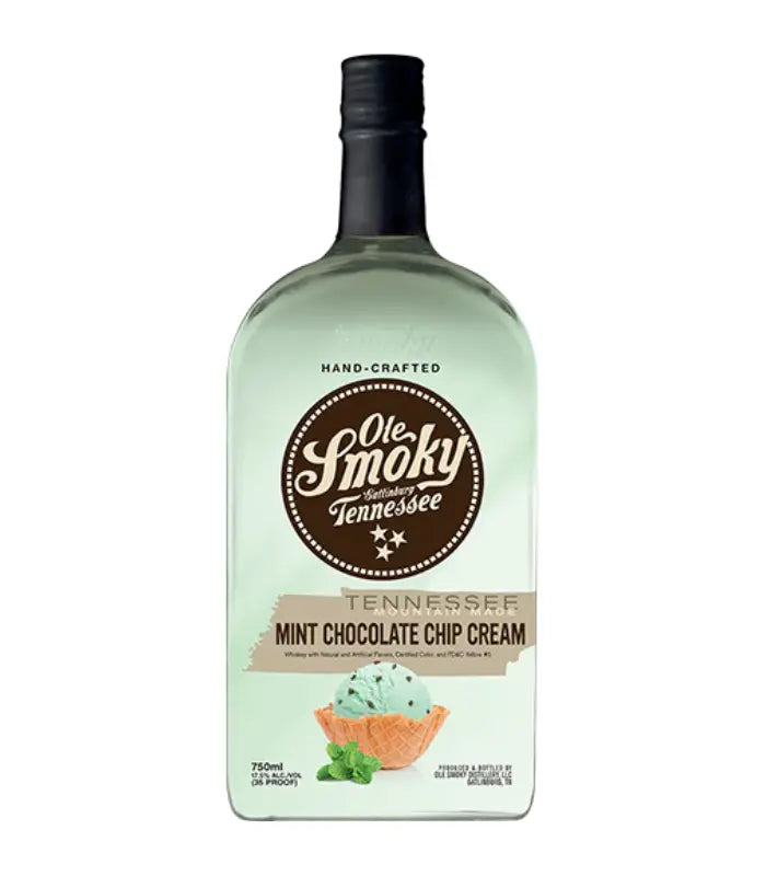 Ole Smoky Mint Chocolate Chip Cream Whiskey 750mL Ole Smoky Mint Chocolate Chip Cream Whiskey 750mL