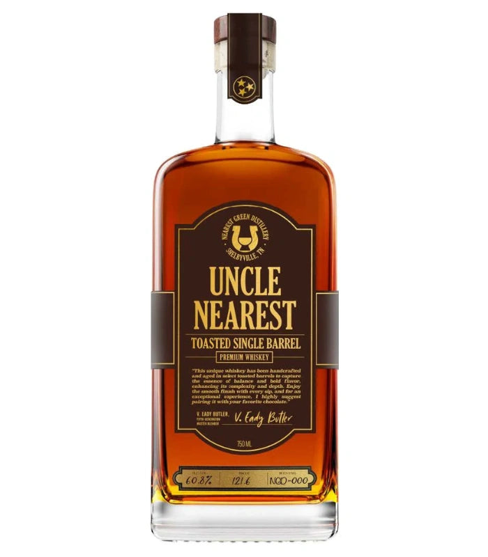 Uncle Nearest Toasted Single Barrel Tennessee Whiskey 750mL Uncle Nearest Toasted Single Barrel Tennessee Whiskey 750mL